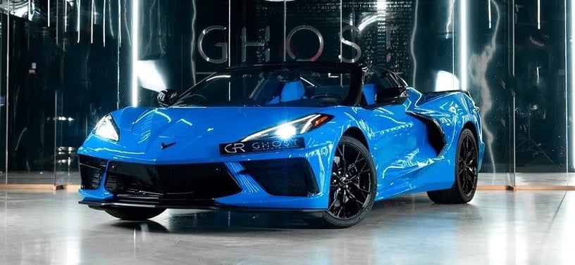 Chevrolet Corvette C8 STINGRAY 3LT (Blue), 2024 for rent in Sharjah