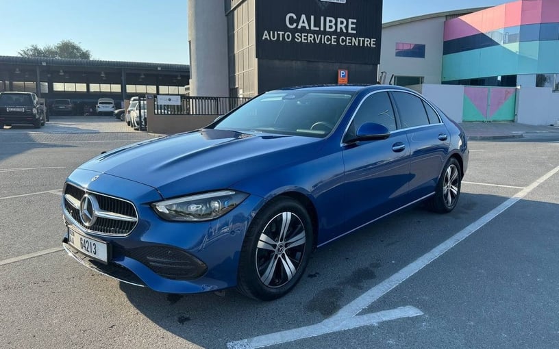 Mercedes C200 (Blue), 2022 for rent in Ras Al Khaimah