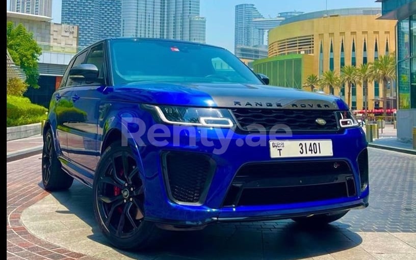 Range Rover Sport SVR (Blue), 2021 for rent in Dubai