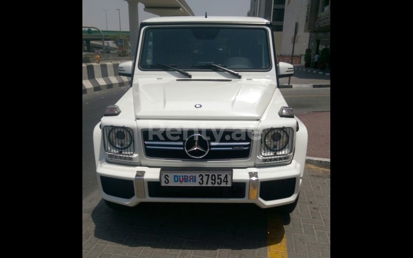 Mercedes G63 (Bright White), 2017 for rent in Dubai