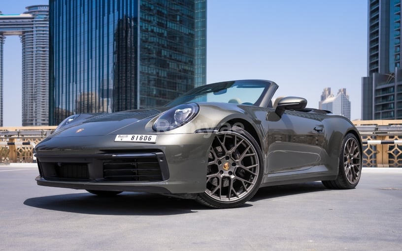 Porsche 911 Carrera cabrio (Grey), 2021 for rent in Abu-Dhabi