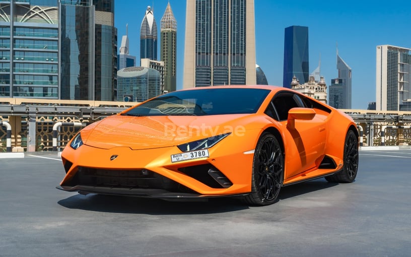Lamborghini Huracan (Оранжевый), 2020 для аренды в Дубай