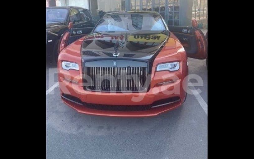 Rolls Royce Wraith- Black Badge (Orange), 2019 for rent in Abu-Dhabi