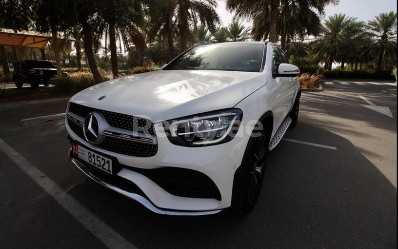 Mercedes GLC 200 (Pearl White), 2020 for rent in Abu-Dhabi