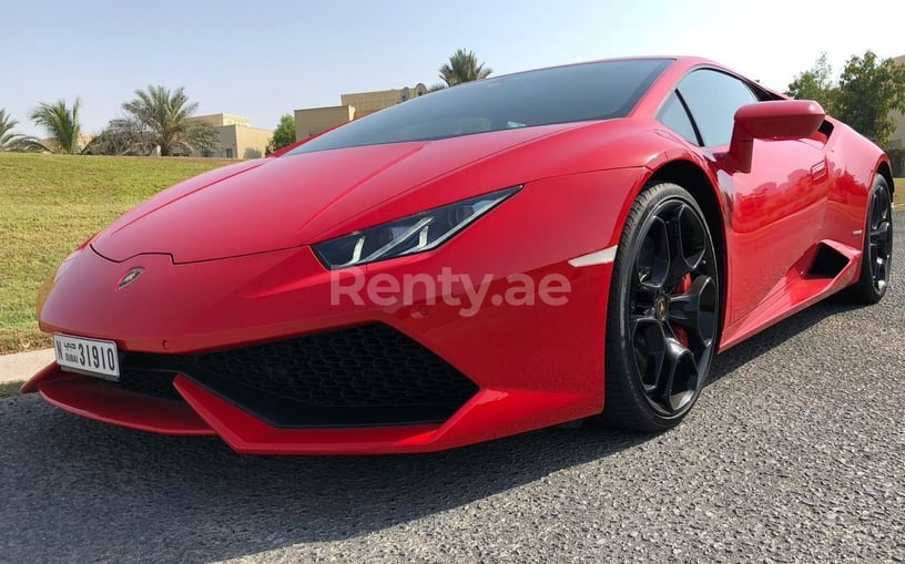 在迪拜 租 Lamborghini Huracan (红色), 2018