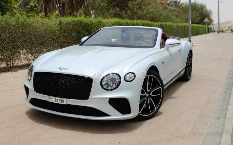 Bentley Continental GTC (White), 2019 for rent in Sharjah