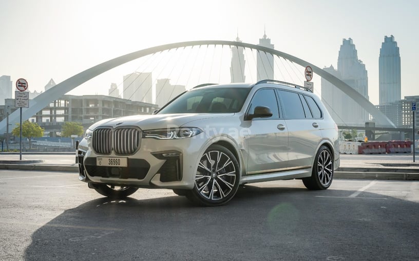 BMW X7 (White), 2021 for rent in Abu-Dhabi