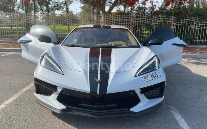 Chevrolet Corvette Stingray (White), 2020 for rent in Dubai