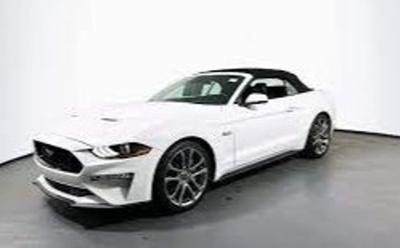 Ford Mustang Cabrio (White), 2018 for rent in Dubai