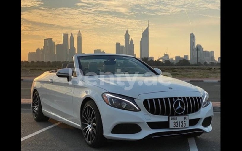 Mercedes C300 Class (White), 2018 for rent in Dubai