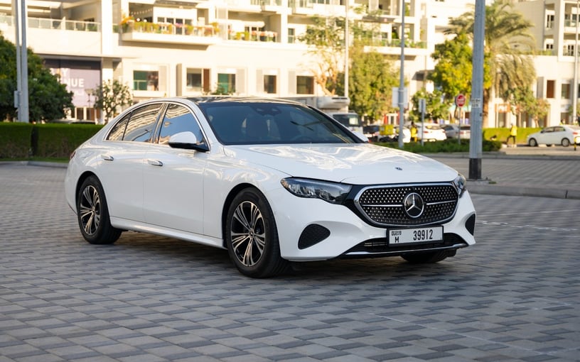 Mercedes E200 (White), 2024 for rent in Dubai