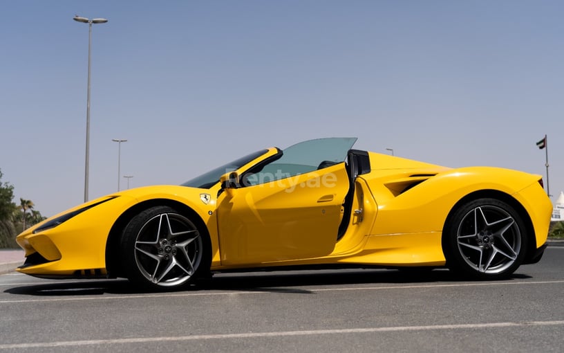 Ferrari F8 Tributo Spyder (Yellow), 2021 for rent in Dubai