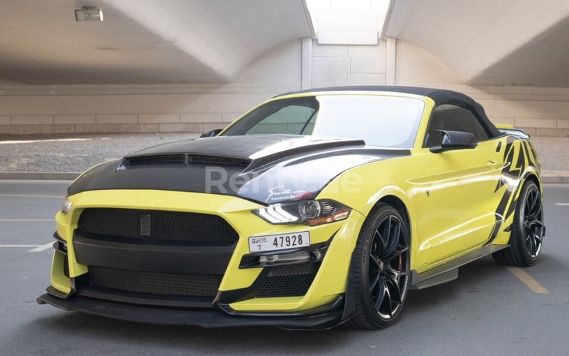 Ford Mustang (Yellow), 2019 for rent in Dubai