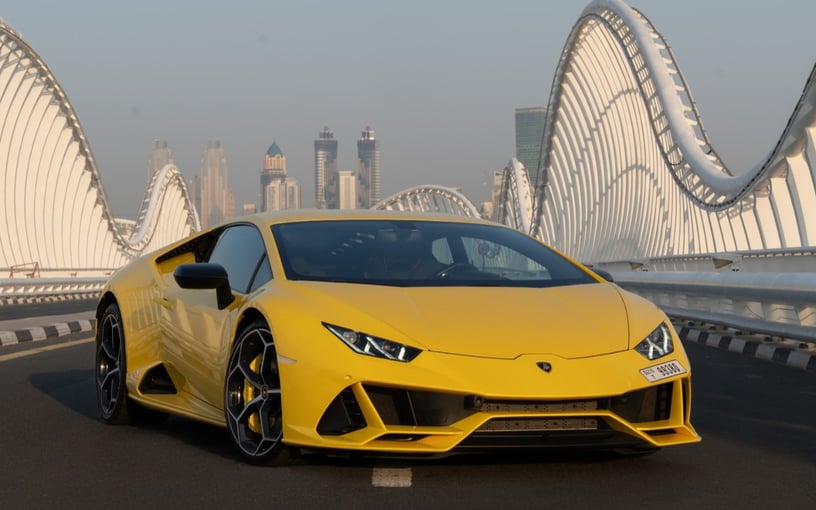 Lamborghini Evo coupe (Yellow), 2020 - leasing offers in Abu Dhabi