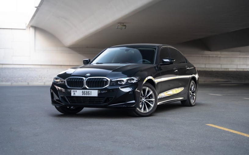 BMW 318i (Black), 2025 for rent in Sharjah