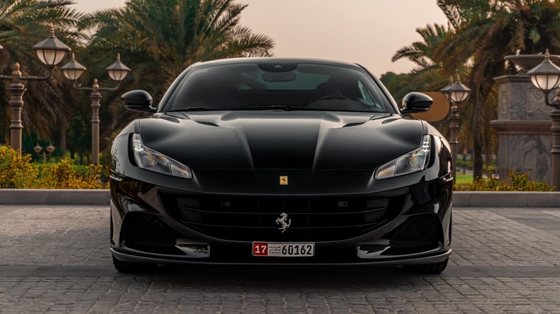 Ferrari Portofino Rosso (Black), 2022 for rent in Abu Dhabi