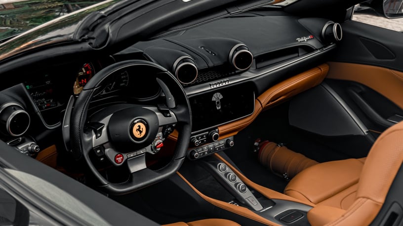 Ferrari Portofino Rosso (Black), 2022 for rent in Abu Dhabi