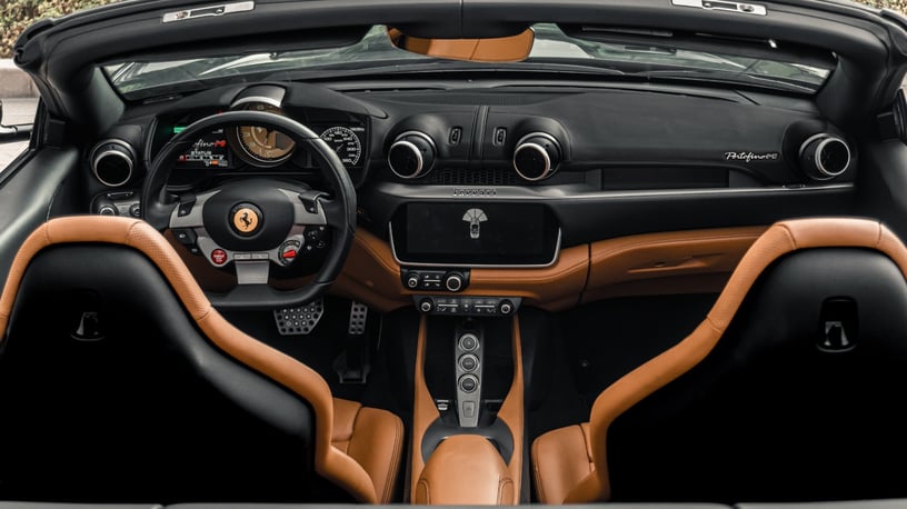 Ferrari Portofino Rosso (Black), 2022 for rent in Abu Dhabi