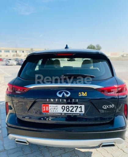 إيجار إنفينيتي QX50 (أسود), 2020 في دبي