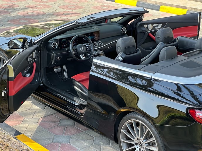 Mercedes AMG E450 convertible (Black), 2022 for rent in Dubai