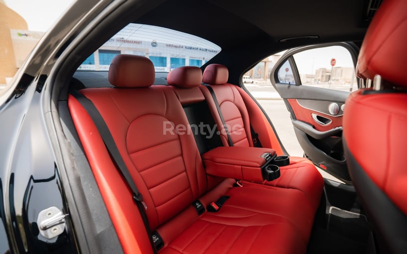 Mercedes C300 (Black), 2020 for rent in Abu Dhabi
