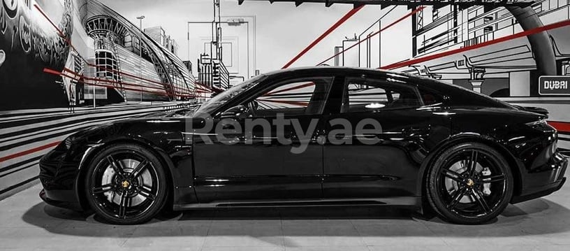 Porsche Taycan Turbo (Black), 2021 for rent in Dubai