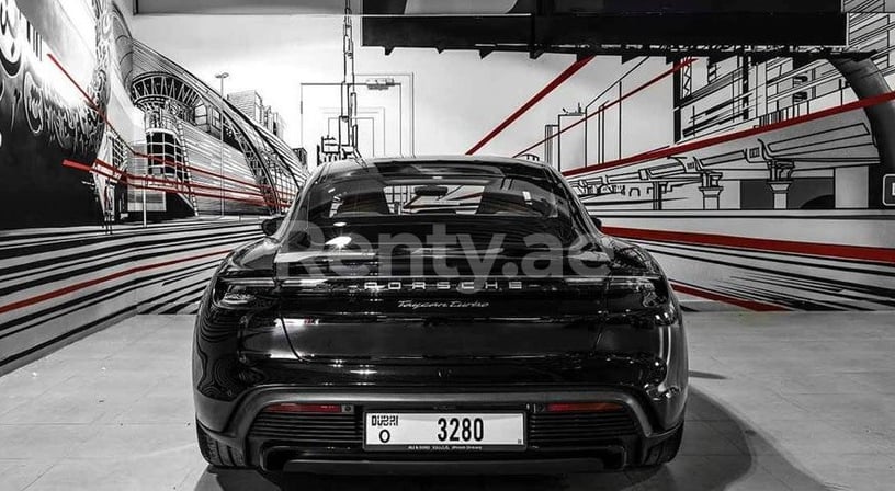 Porsche Taycan Turbo (Black), 2021 for rent in Dubai