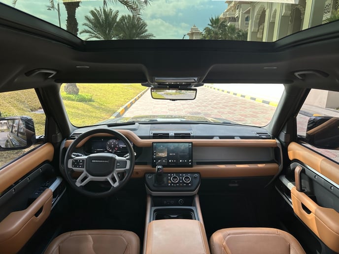 إيجار رينج روفر ديفندر HSE V6 (أسود), 2023 في دبي
