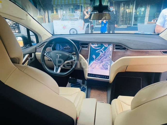 Tesla Model X (Black), 2017 for rent in Dubai 1