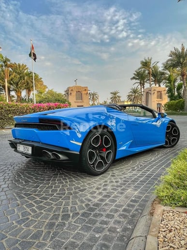 Lamborghini Huracan Spyder (Blue), 2018 for rent in Dubai