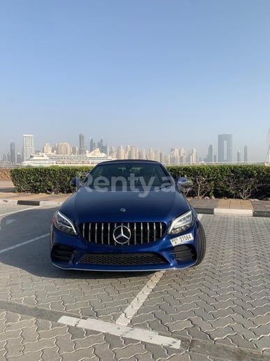 Mercedes C300 cabrio (Blue), 2019 for rent in Abu Dhabi