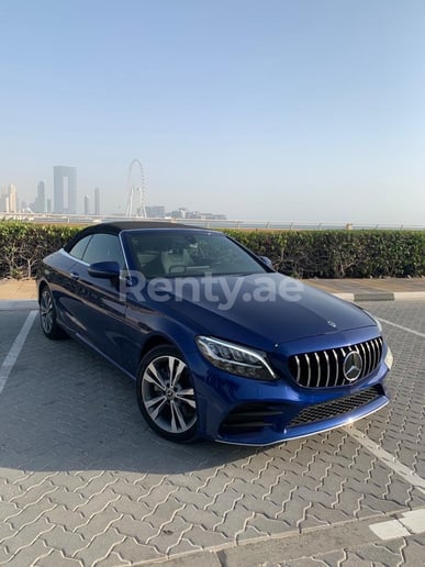 Mercedes C300 cabrio (Blue), 2019 for rent in Abu Dhabi