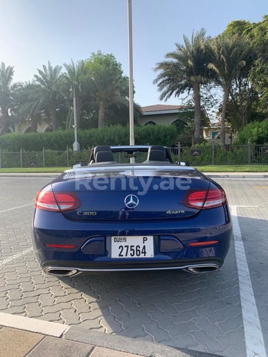 Mercedes C300 cabrio (Blue), 2019 for rent in Abu Dhabi