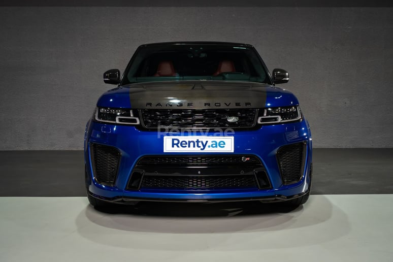 Range Rover Sport SVR (Blauw), 2018 te huur in Dubai