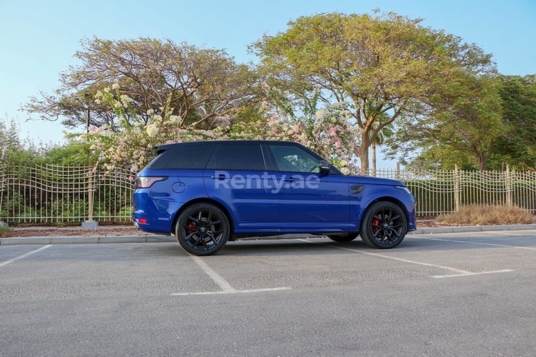 Range Rover Sport SVR (Bleue), 2021 &agrave; louer &agrave; Duba&iuml;