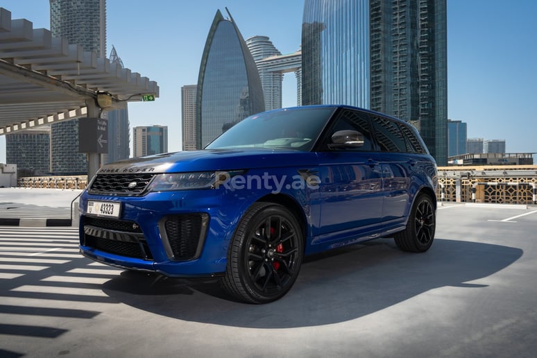 Range Rover Sport SVR (Синий), 2021 для аренды в Дубай