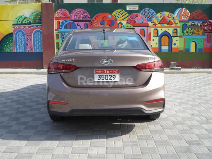 Hyundai Accent (Brown), 2018 for rent in Dubai