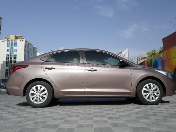Hyundai Accent (Brown), 2018 for rent in Dubai