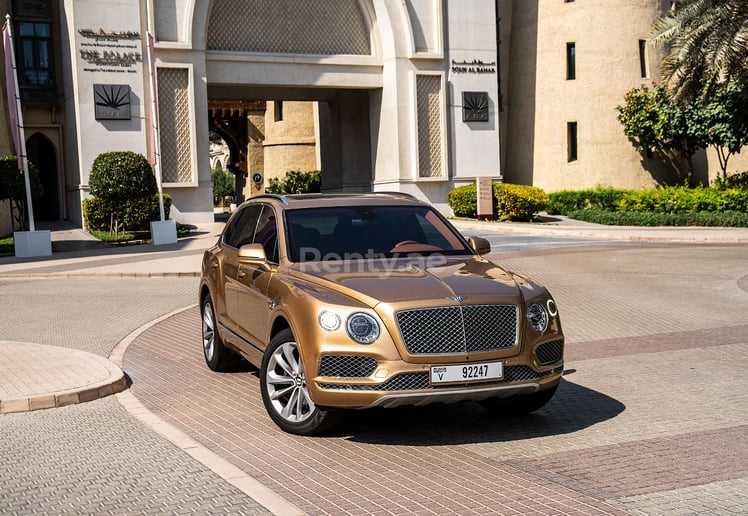 Bentley Bentayga (Gold), 2019 for rent in Dubai