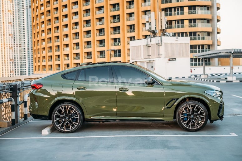 BMW X6 M Competition (Green), 2022 for rent in Abu Dhabi