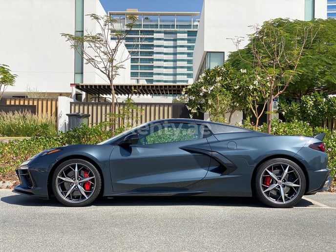 Abu Dabi'de kiralık Chevrolet Corvette Spyder (Gri), 2021