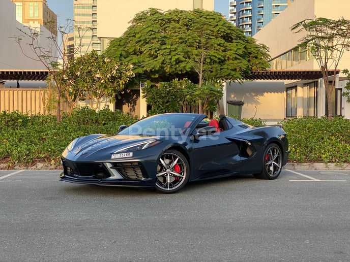 Abu Dabi'de kiralık Chevrolet Corvette Spyder (Gri), 2021