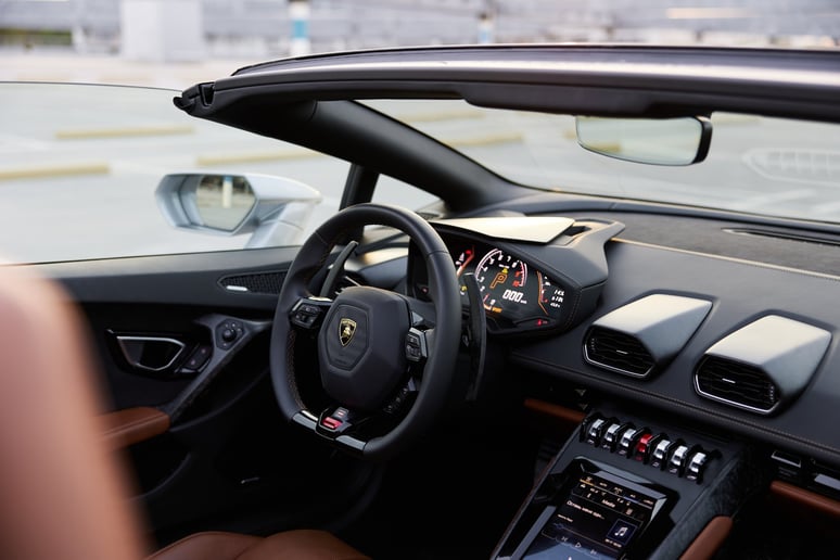 Lamborghini Huracan Evo Spyder (Grey), 2023 - hourly hourly rental in Dubai 3