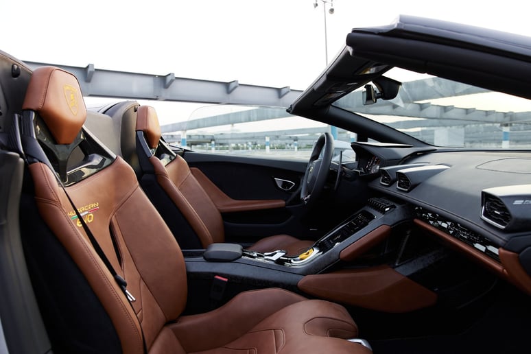 Lamborghini Huracan Evo Spyder (Grey), 2023 - hourly hourly rental in Dubai 4