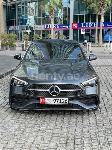 Mercedes C200 (Grey), 2022 for rent in Dubai