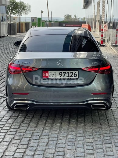 Mercedes C200 (Grey), 2022 for rent in Dubai
