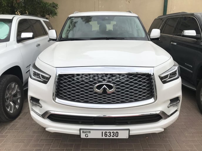Infiniti QX80 (White), 2019 for rent in Dubai