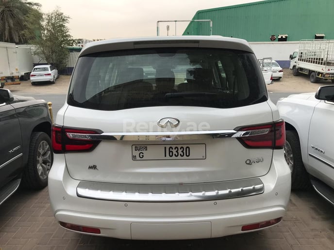Infiniti QX80 (White), 2019 for rent in Dubai