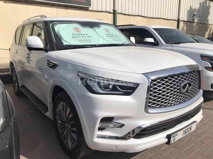 Infiniti QX80 (White), 2019 for rent in Dubai