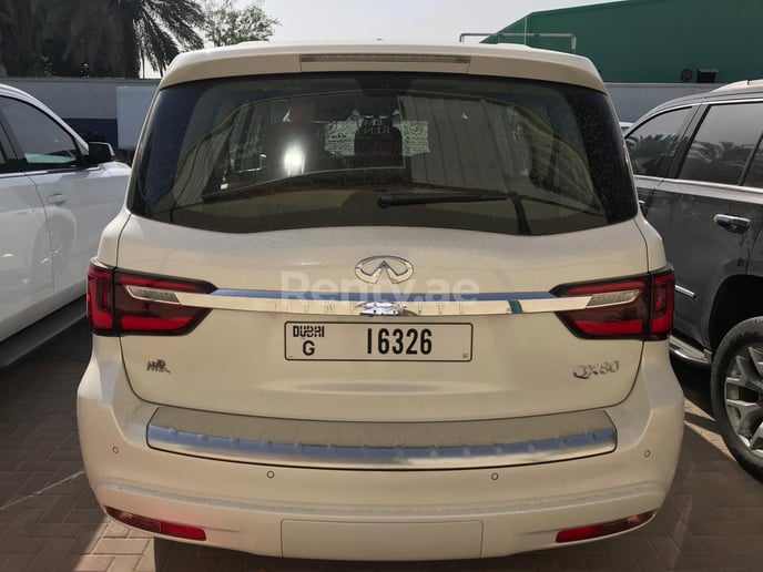Infiniti QX80 (White), 2019 for rent in Dubai